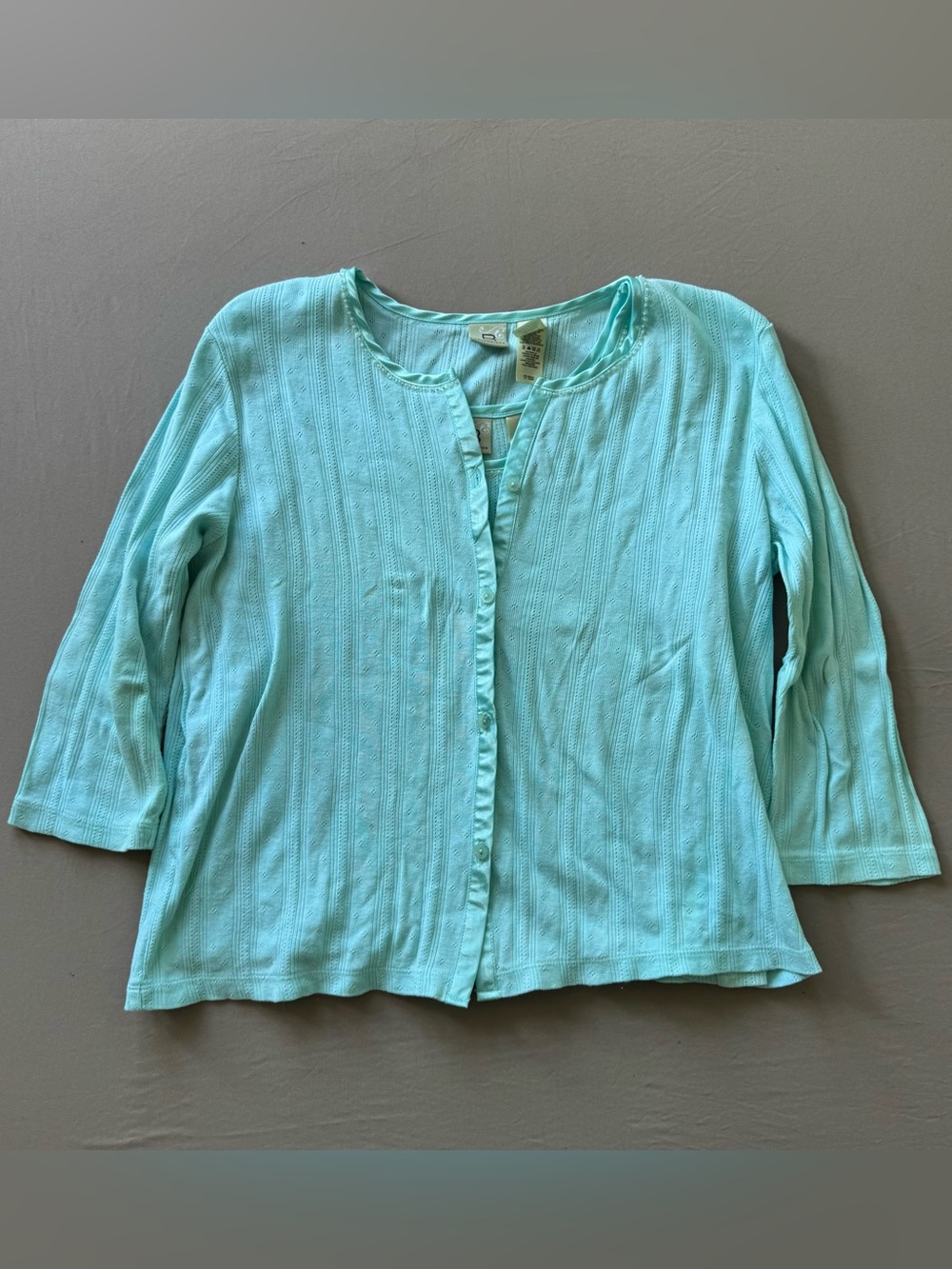 Y2K Era Belongings Pointelle Cardigan & Tank Set